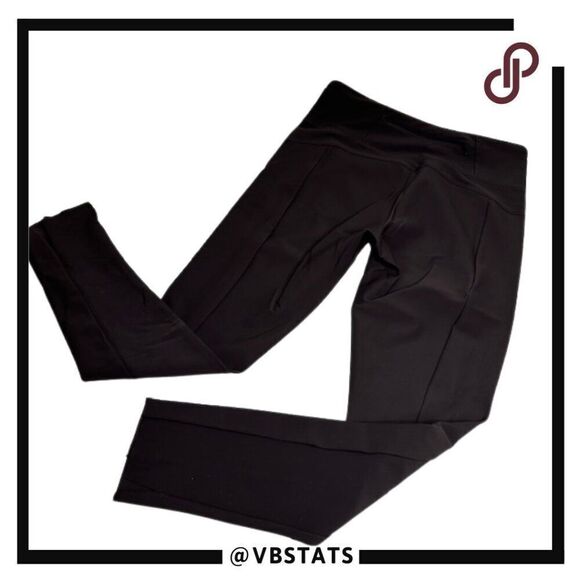 ATHLETA Stellar‎ Espresso Brown High Rise Tight Leggings Zip pockets Size Small - Picture 3 of 8